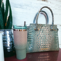 Ombre Glitter Tumbler with Straw