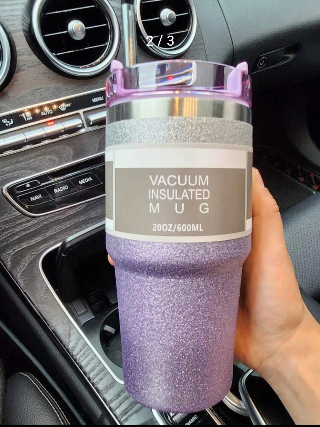 Ombre Glitter Tumbler with Straw