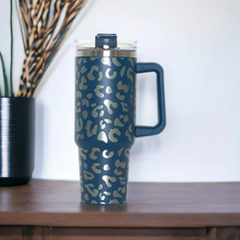 Leopard Print 40 oz. Laser Engraved Tumbler