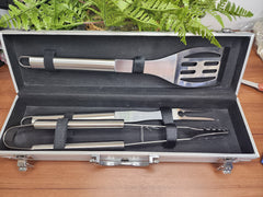 Custom Aluminum BBQ Set with Engraved Case