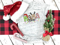 Mama Claus Marbled Christmas Shirt