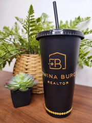 Custom Rhinestone Black Venti Cold Cup