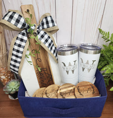 Custom Closing Gift Set- Acopa Marble and Acacia Wood