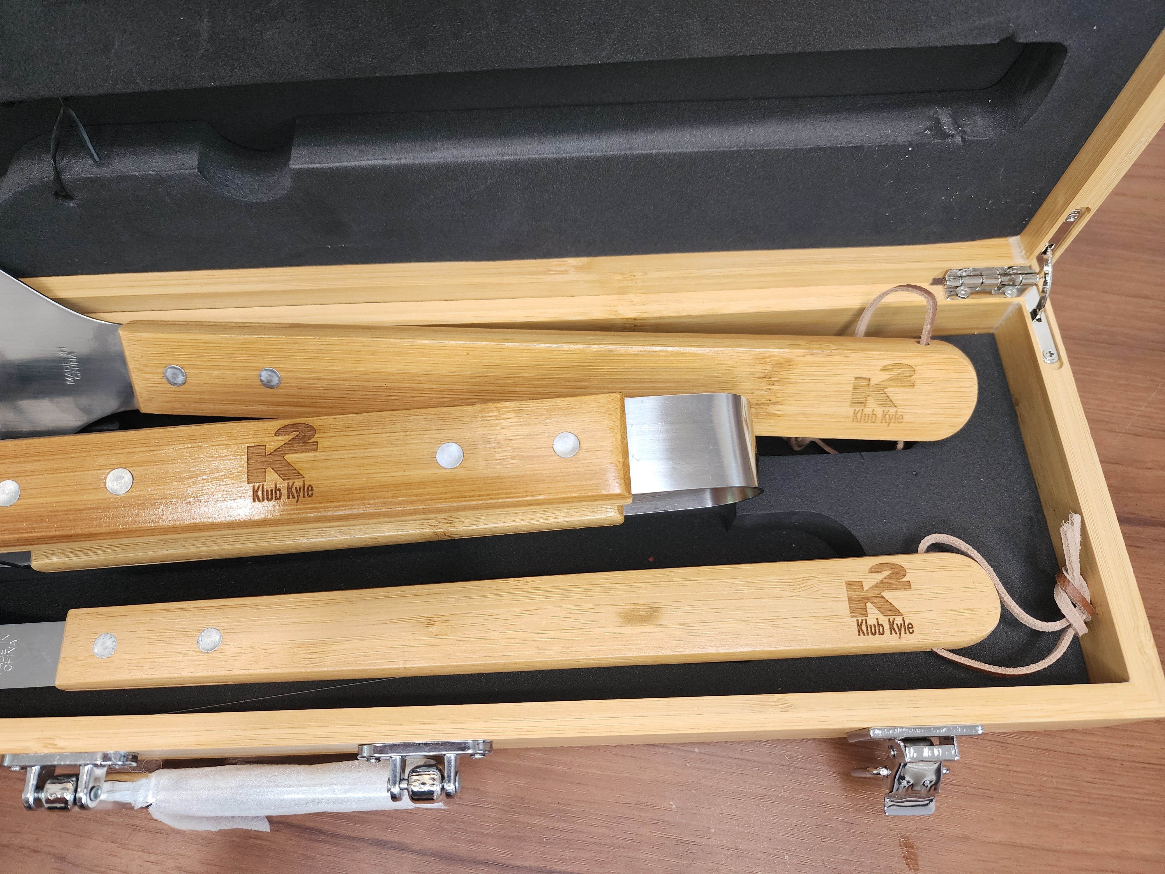 Custom Laser Engraved BBQ Set with Case