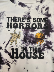 There's Some Horrors in This House Tie Dye Cropped Sweatshirt