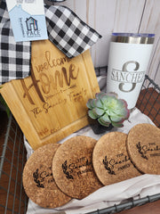 Custom Closing Gift Set- Bamboo Wood and Cork