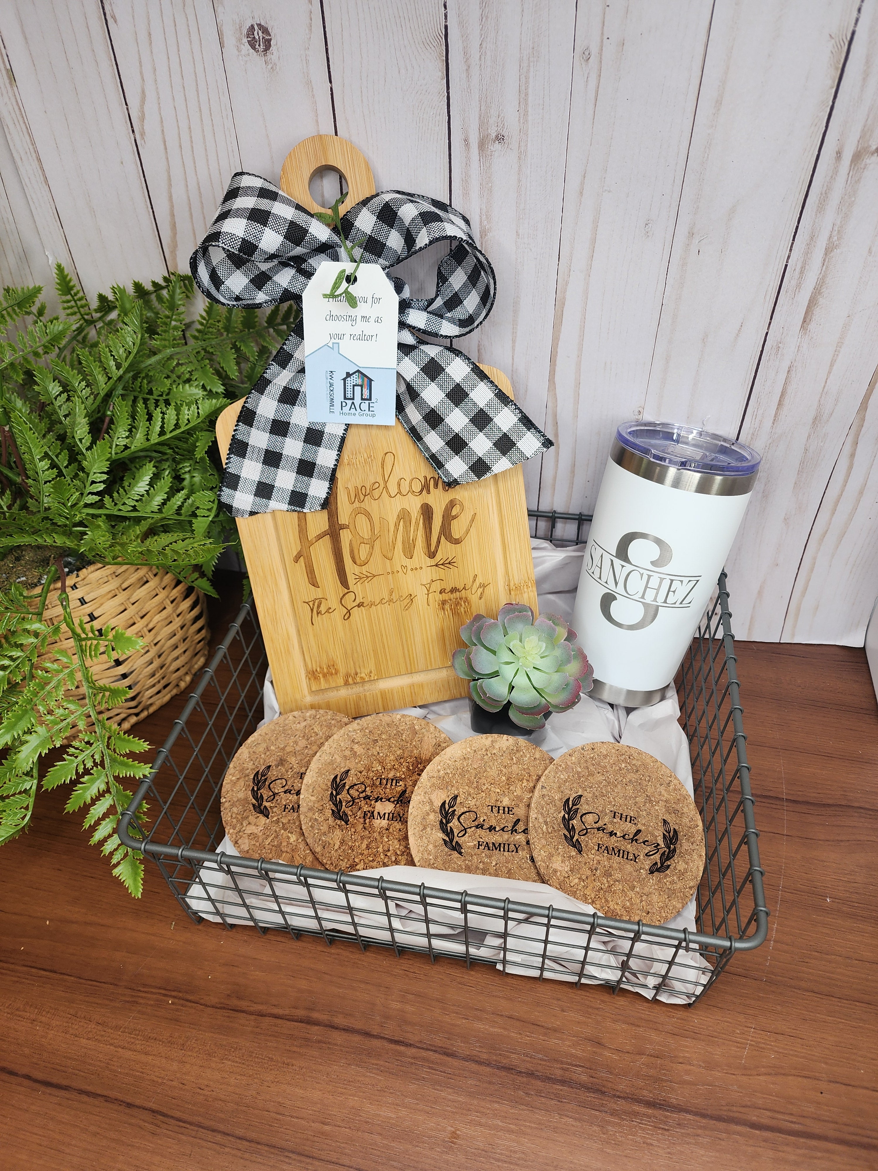 Custom Closing Gift Set- Bamboo Wood and Cork