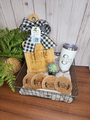 Custom Closing Gift Set- Bamboo Wood and Cork