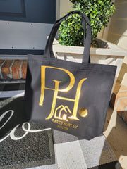 Custom Metallic Print Canvas Tote Bags