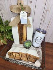 Custom Closing Gift Set- Acopa Marble and Acacia Wood