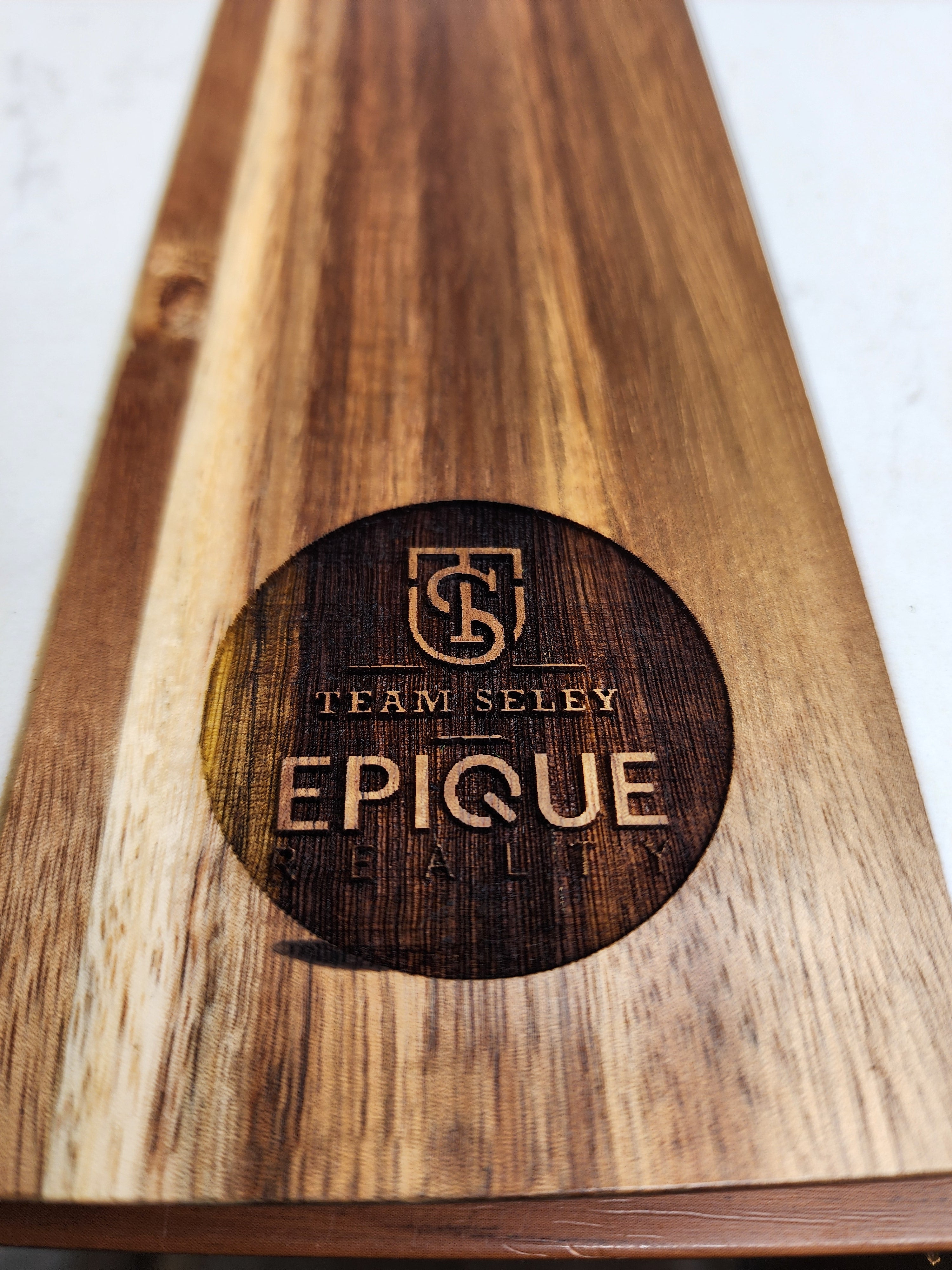 Custom Closing Gift Set- Acopa Marble and Acacia Wood