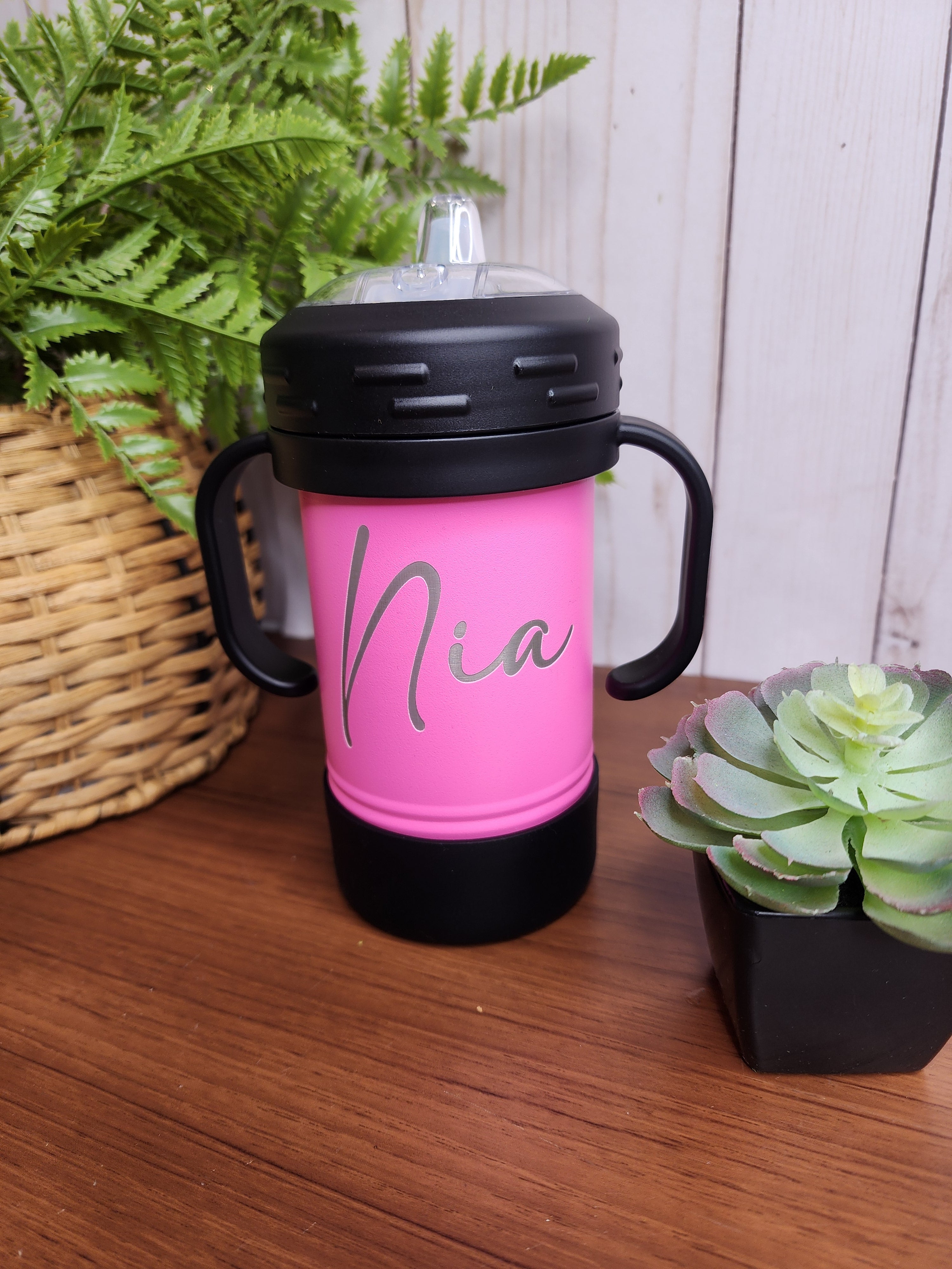 Custom Laser Engraved 10 oz Sippy Cup
