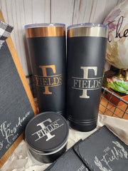Custom Closing Gift Set- Acacia Wood & Slate