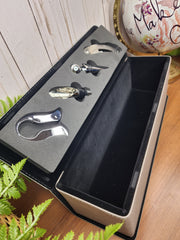 Custom Laser Engraved Wine Gift Box and Tools Set