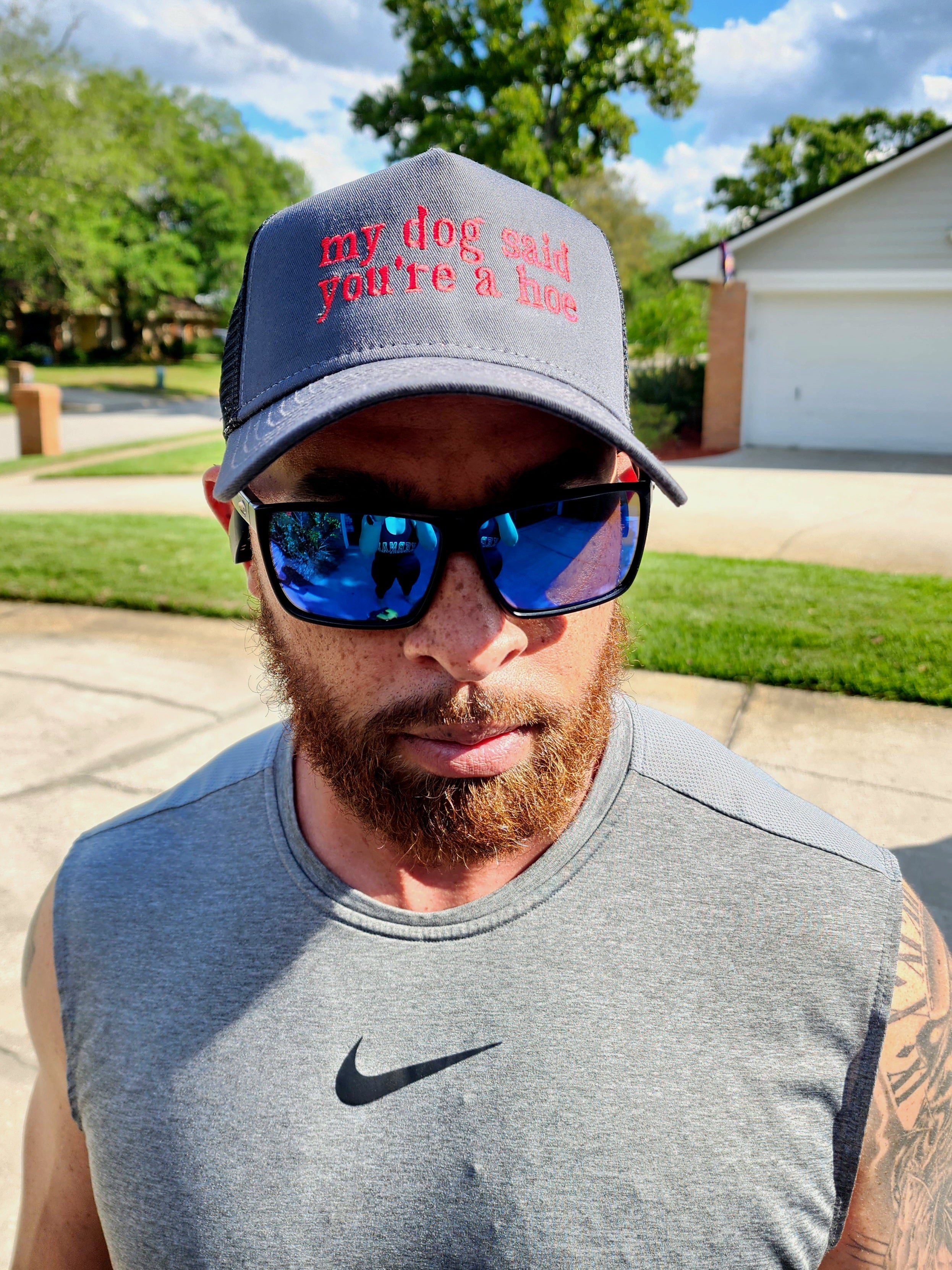 My Dog Said You're a Hoe Embroidered New Era® Snapback Trucker Hat