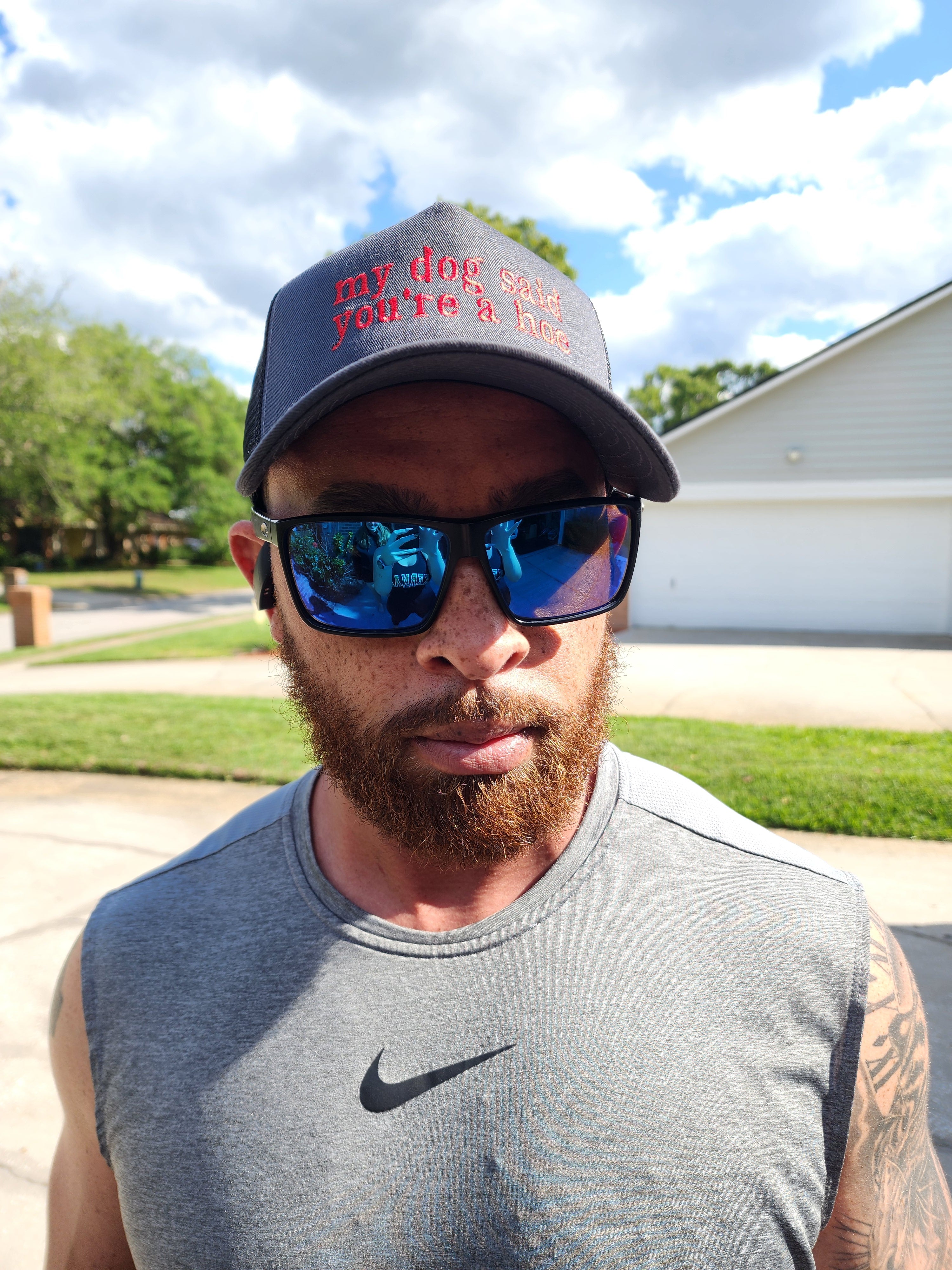 My Dog Said You're a Hoe Embroidered New Era® Snapback Trucker Hat