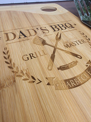 Dads BBQ Cutting Board and Spatula Set