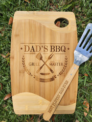 Dads BBQ Cutting Board and Spatula Set
