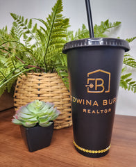 Custom Rhinestone Black Venti Cold Cup