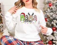 Mama Claus White Christmas Top