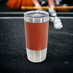 Leatherette 20 oz Laser Engraved Basketball Tumbler