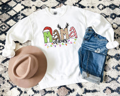 Mama Claus White Christmas Top