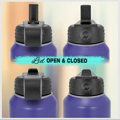 Personalized Stainless Steel Water Bottle with Flip Top Lid