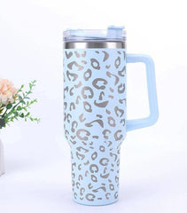 Leopard Print 40 oz. Laser Engraved Tumbler