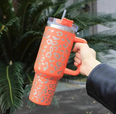 Leopard Print 40 oz. Laser Engraved Tumbler