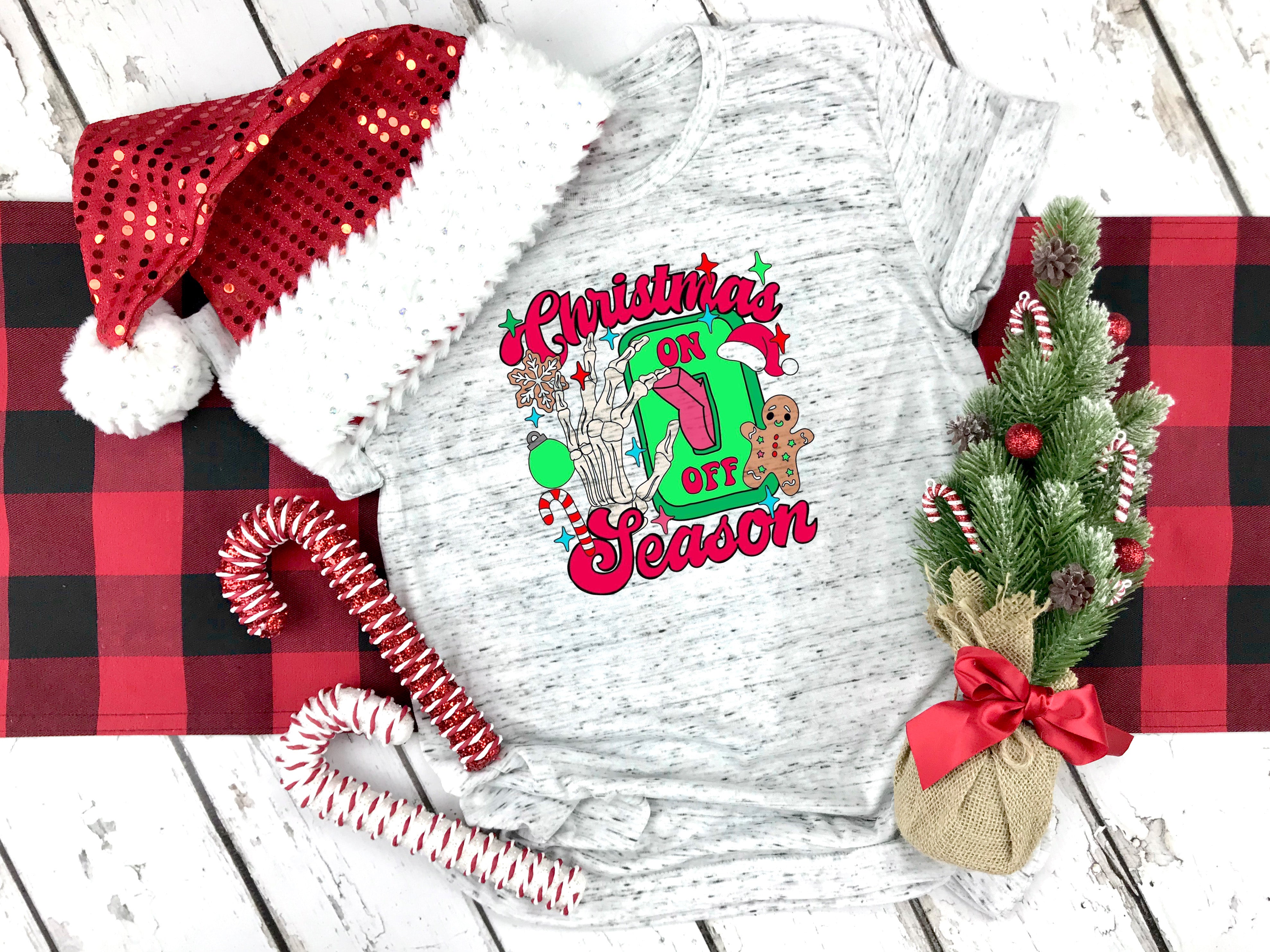 Christmas Season On Marbled Shirt