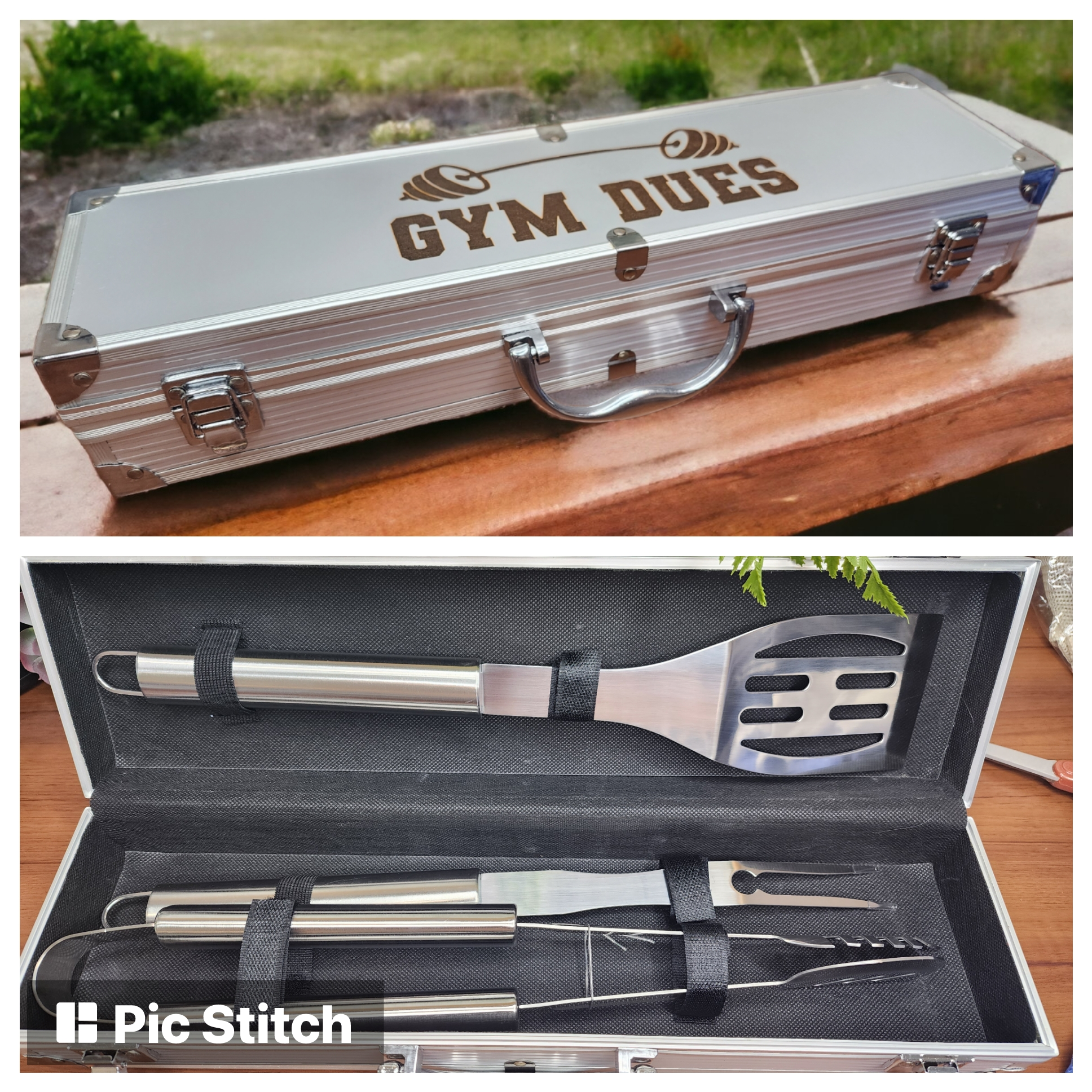 Custom Aluminum BBQ Set with Engraved Case