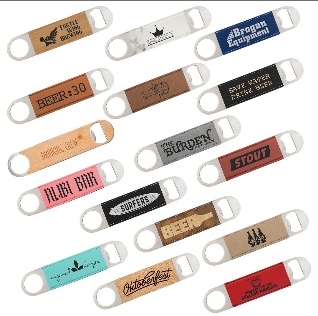 Personalized Leatherette Bottle Opener