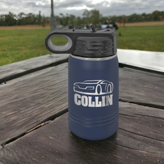 Personalized Stainless Steel Water Bottle with Flip Top Lid
