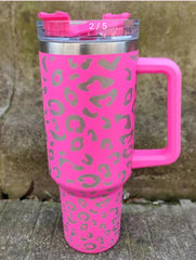 Leopard Print 40 oz. Laser Engraved Tumbler