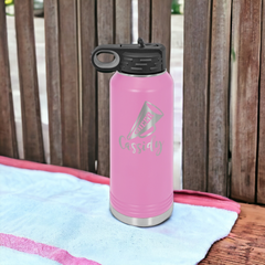 Personalized Stainless Steel Water Bottle with Flip Top Lid