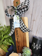 Custom Closing Gift Set- Black Acopa Marble and Acacia Wood