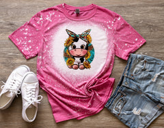 Cute Cow Bleached Shirt