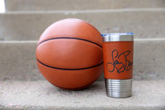 Leatherette 20 oz Laser Engraved Basketball Tumbler