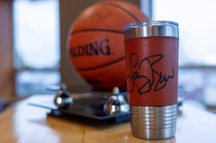 Leatherette 20 oz Laser Engraved Basketball Tumbler