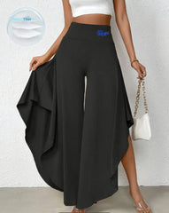 Gators High Waisted Asymmetrical Hem Flowy Pants