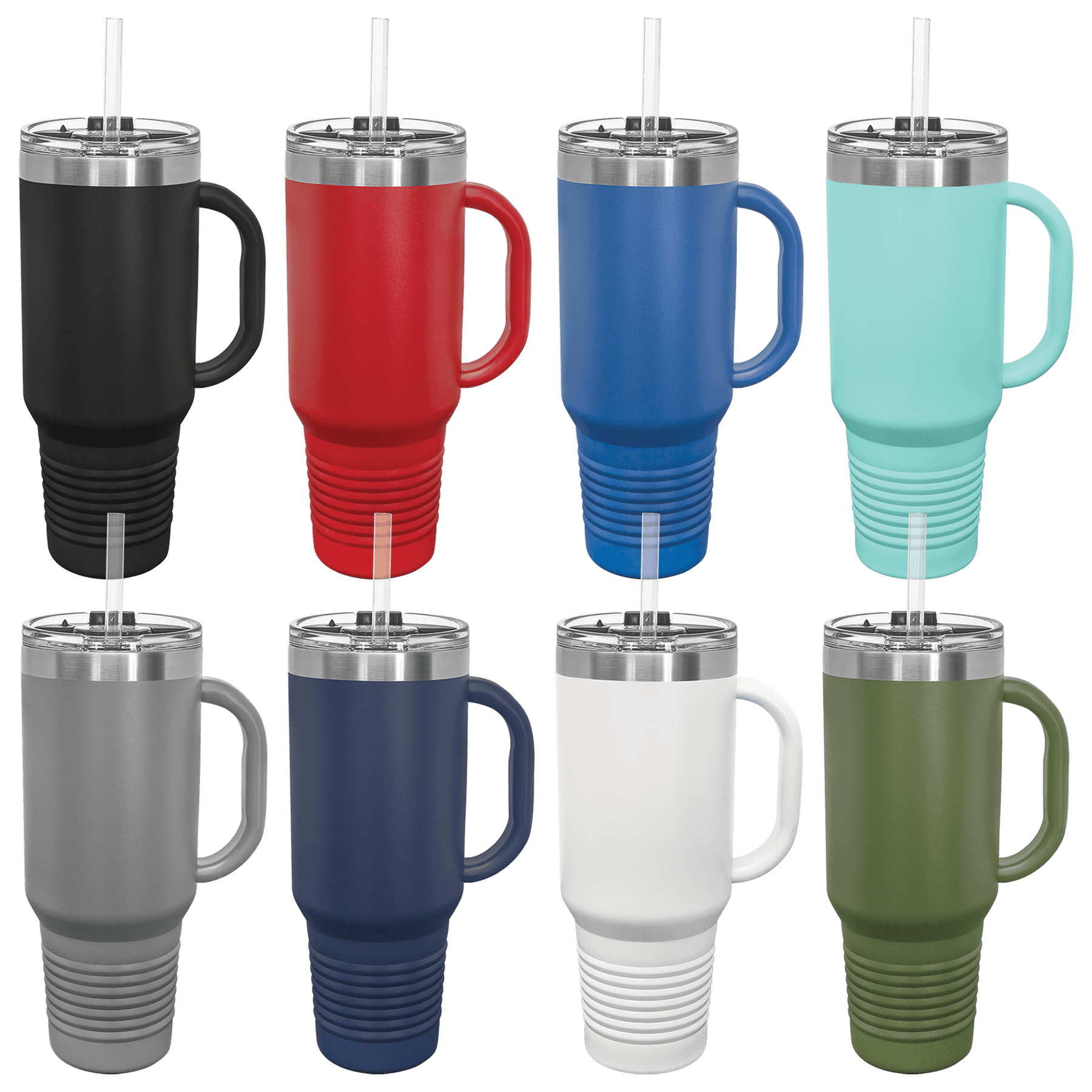 Custom Laser Engraved Travel Tumblers with Handle