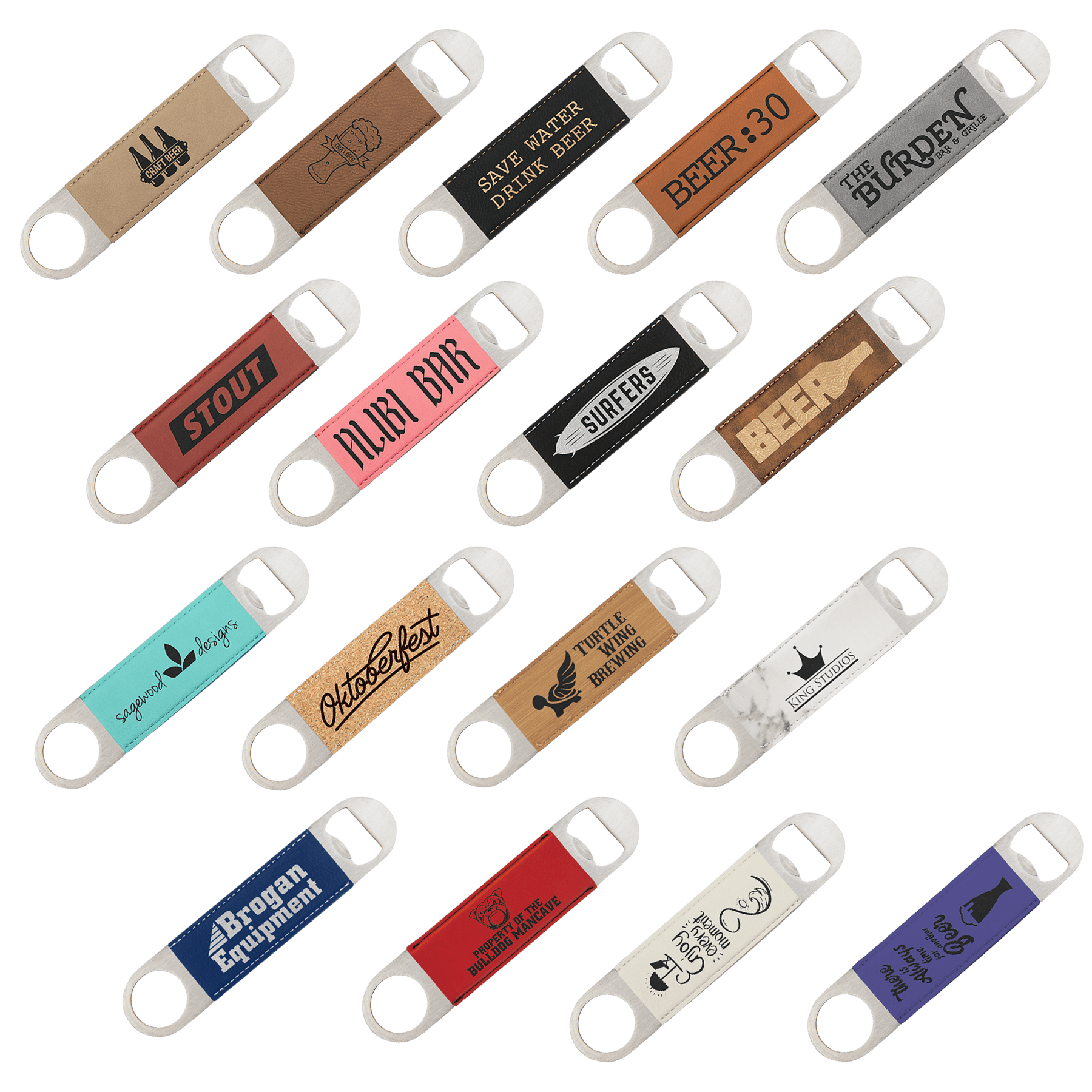 Personalized Leatherette Bottle Opener