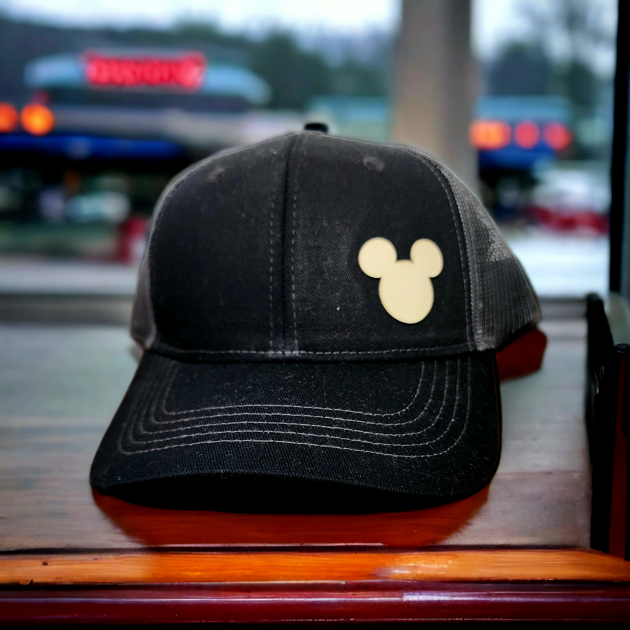 Mickey Leather Patch Hat