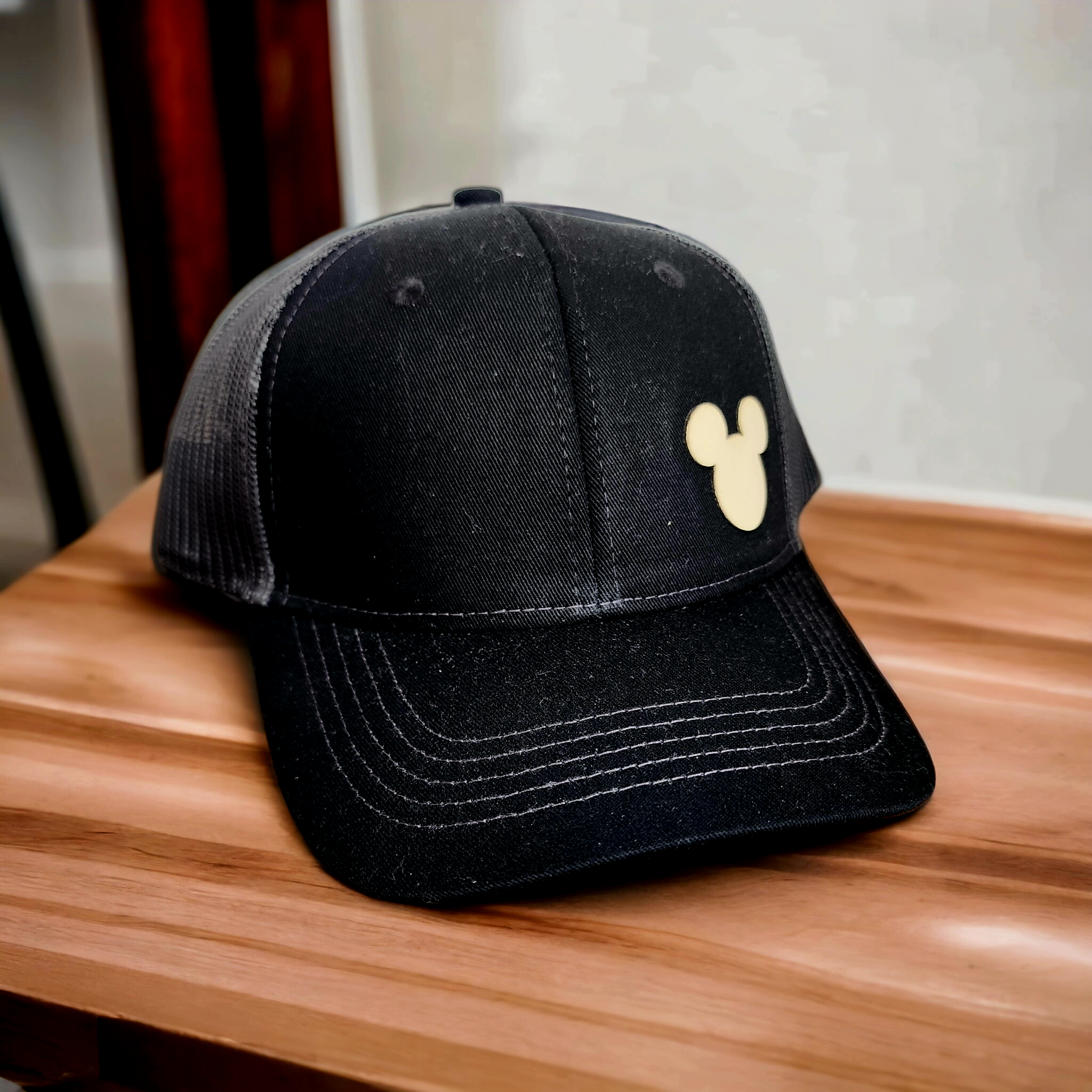 Mickey Leather Patch Hat