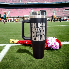 Laser Engraved In My Cheer Coach / Mom Era 40 oz Tumbler