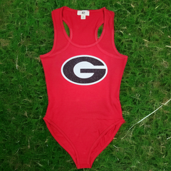 Red Georgia G Glitter Top