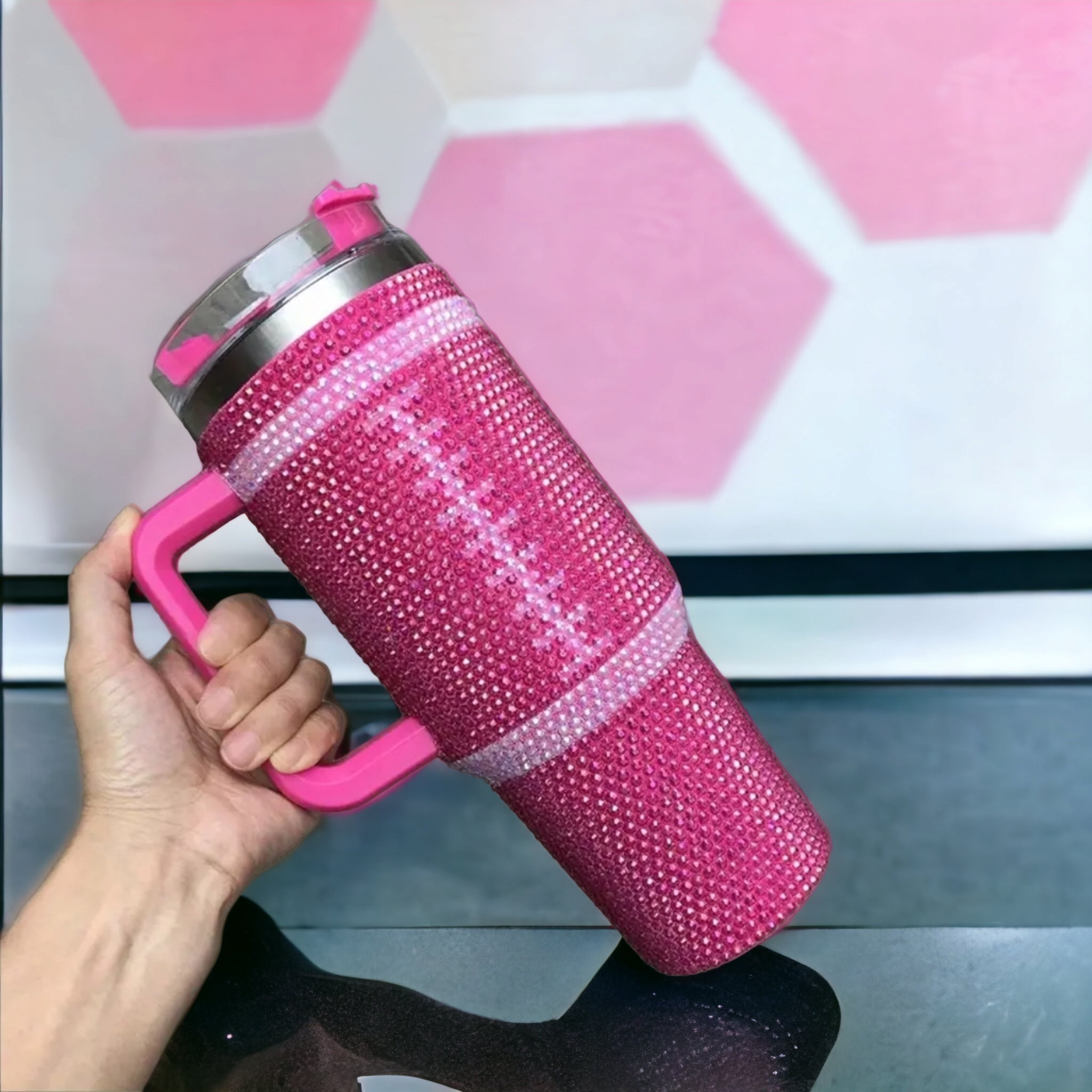Football Rhinestone Studded 40 oz. Tumbler