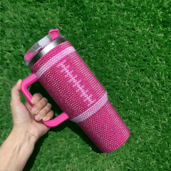 Football Rhinestone Studded 40 oz. Tumbler