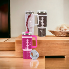 Baseball Rhinestone Studded 40 oz. Tumbler