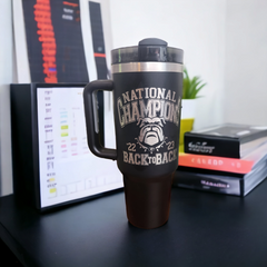 40 oz Laser Engraved Georgia National Champions Travel Tumbler